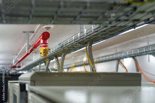Clean agent fire suppression system used in data centers, backup battery rooms, electrical rooms (under 400 volts), sub-floors or tape storage libraries. 