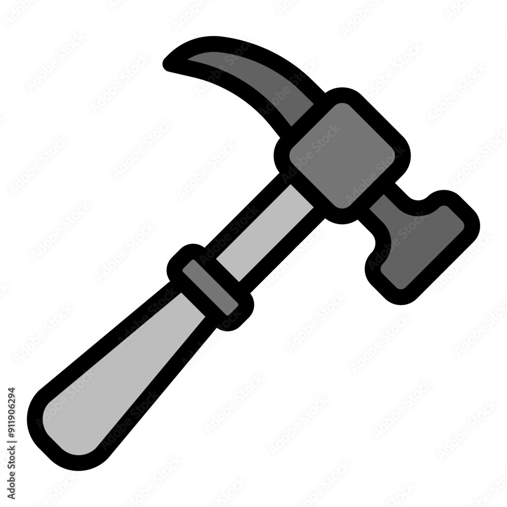 Hammer Icon in Filled Line Style Hammer Icon in Filled Line Style