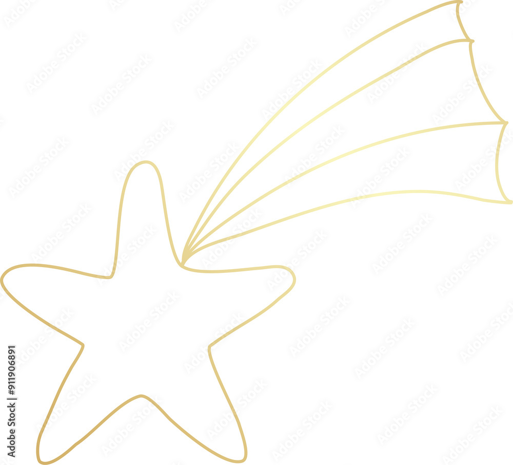 Obraz premium Gold star icon. Hand drawn style element