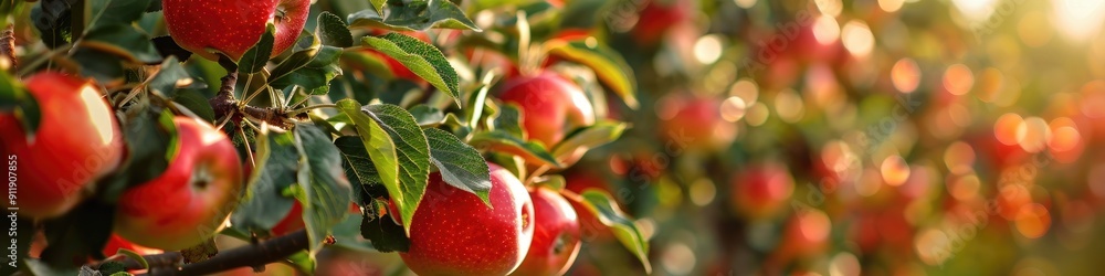 Obraz premium Apple orchard Agricultural sector