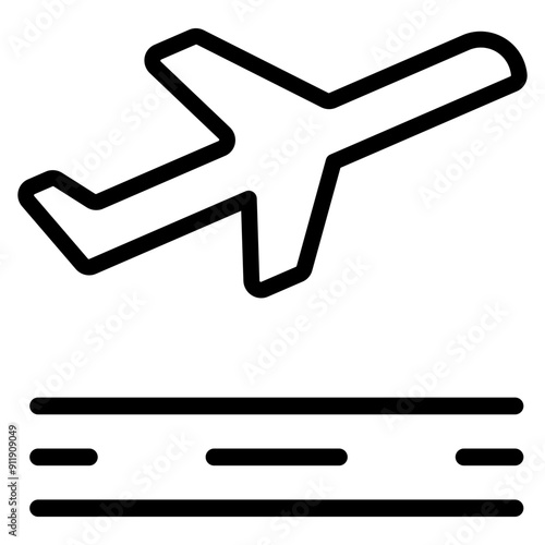 Departures Icon in Line Style