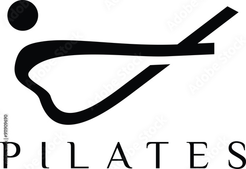 pilates sitting women logo