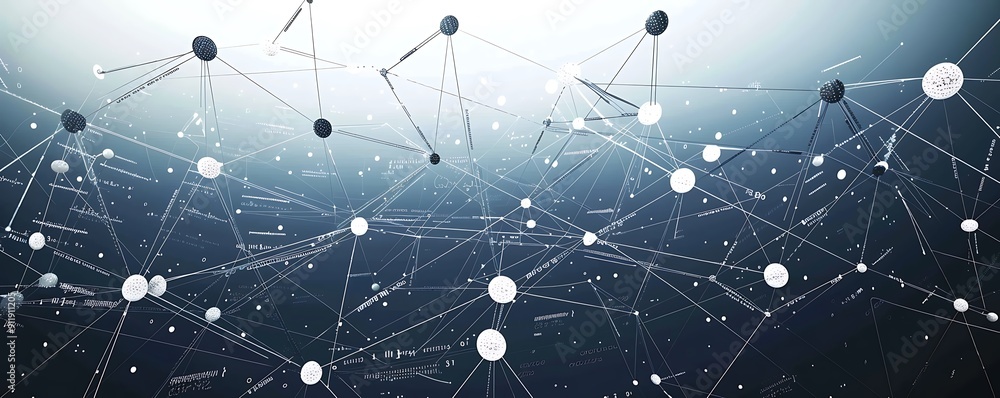 Obraz premium Data Encryption and Transmission Digital Background