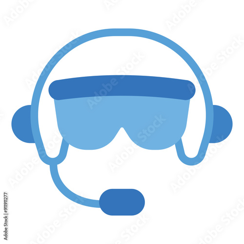 Pilot Icon in Flat Style