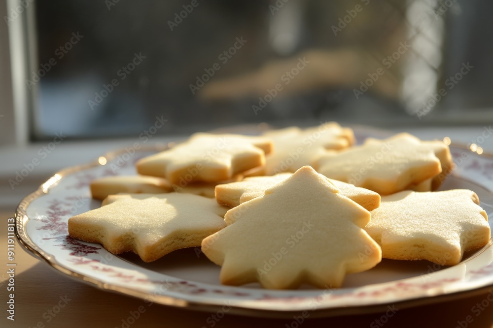 christmas cookies on plate christmas cookies on plate