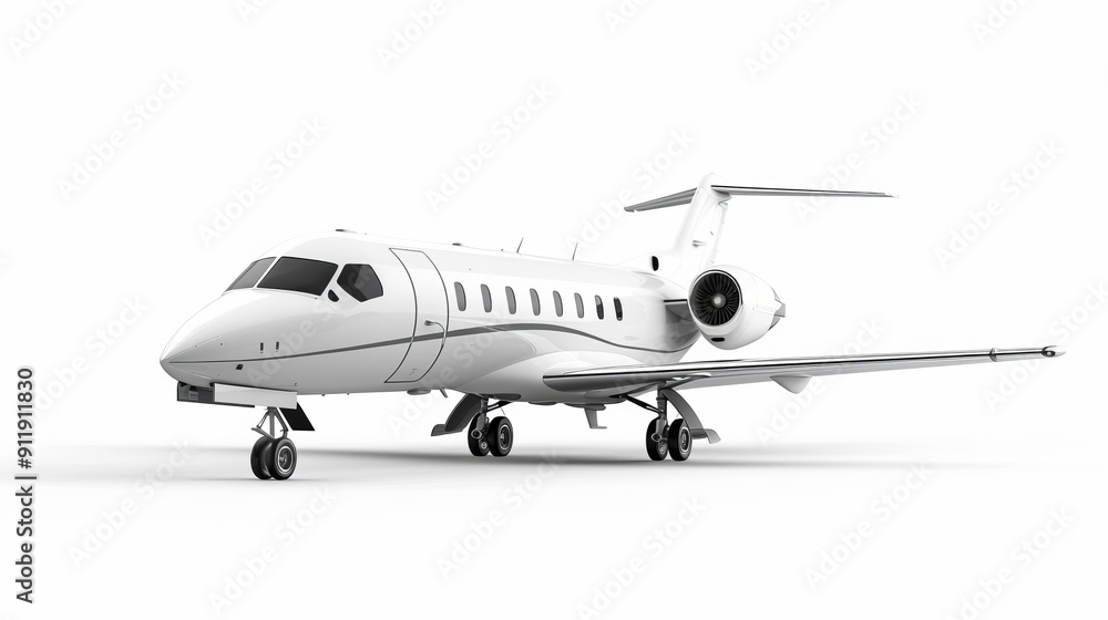 Side view of an advanced luxury private jet Side view of an advanced luxury private jet