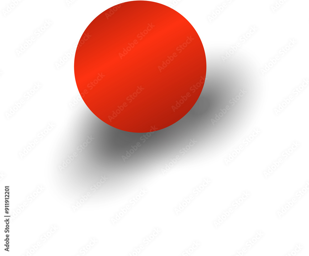 Red paper circle and shadow. Element for design Red paper circle and shadow. Element for design