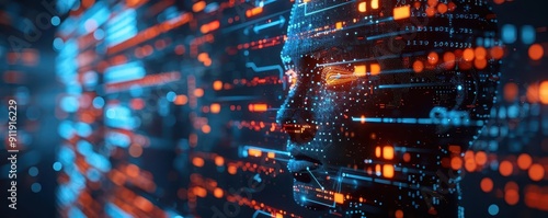 Wallpaper Mural Coding in an advanced IDE, front view, illustrating deep learning processes, futuristic tone, Triadic Color Scheme, uhd, Torontodigital.ca