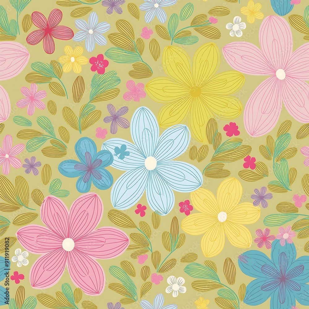 custom made wallpaper toronto digitalSeamless floral background, gift paper concept