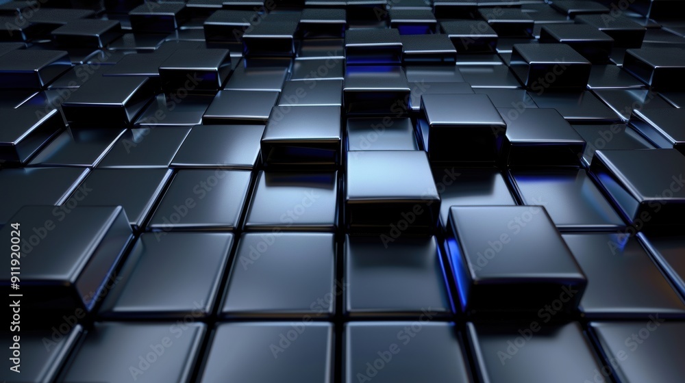 Dark Metallic Cubes: Abstract Background Texture Dark Metallic Cubes: Abstract Background Texture