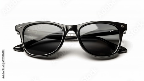Classic black sunglasses with reflective lenses.