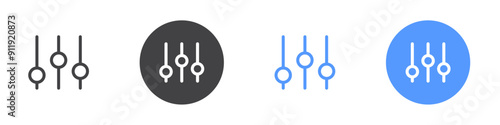 Settings icon Simple thin line stroke vector