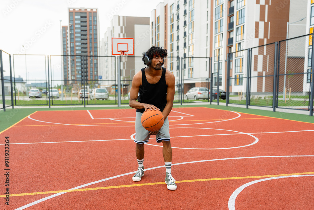 A man is playing basketball A man is playing basketball