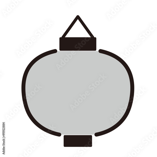 シンプルな和風の提灯のアイコンイラスト