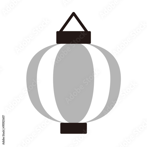 シンプルな和風の提灯のアイコンイラスト