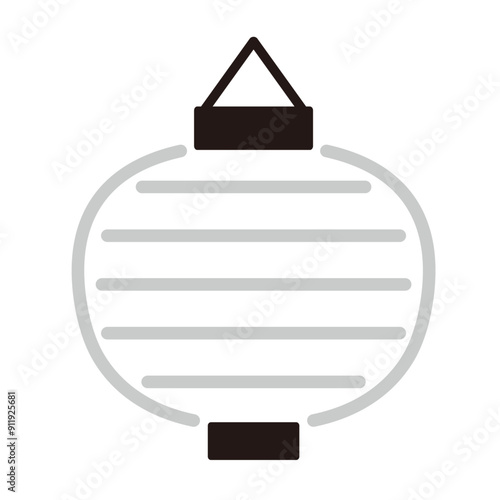 シンプルな和風の提灯のアイコンイラスト