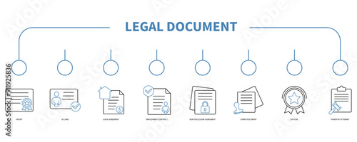 legal document banner web icon vector illustration concept