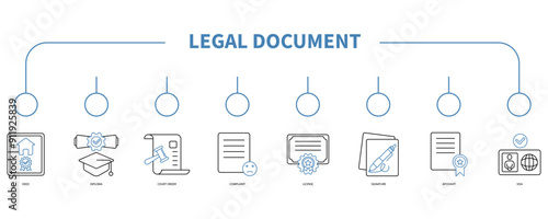legal document banner web icon vector illustration concept