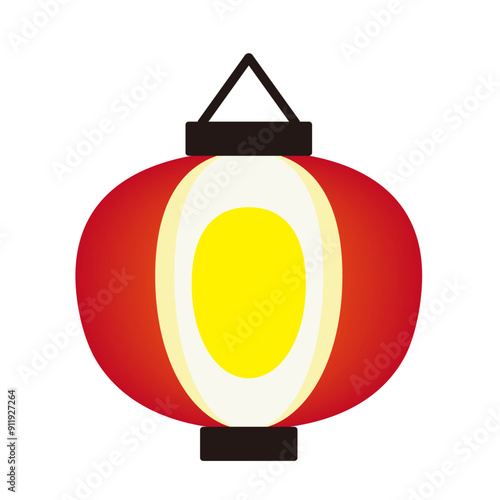 シンプルな和風の提灯のアイコンイラスト