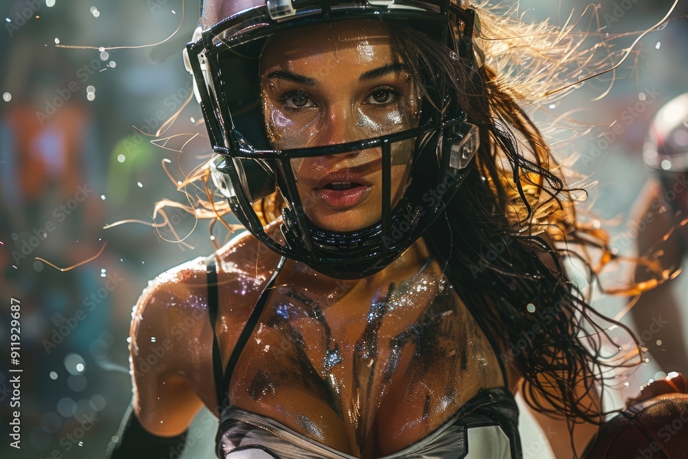 Captivating event: lingerie football league, unique blend of sport and entertainment, the dynamic performances and strength of women athletes in an engaging, exciting setting. Captivating event: lingerie football league, unique blend of sport and entertainment, the dynamic performances and strength of women athletes in an engaging, exciting setting.