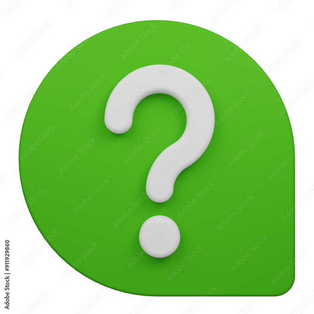 question comment 3d icon isolated on the transparent background question comment 3d icon isolated on the transparent background