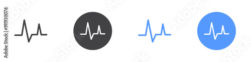 Heart beat icon Symbol set collection 
