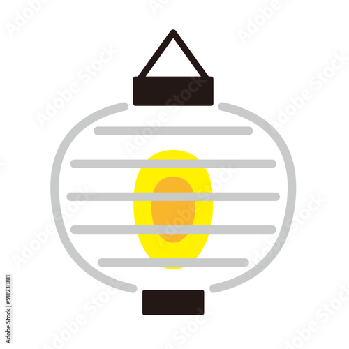 シンプルな和風の提灯のアイコンイラスト