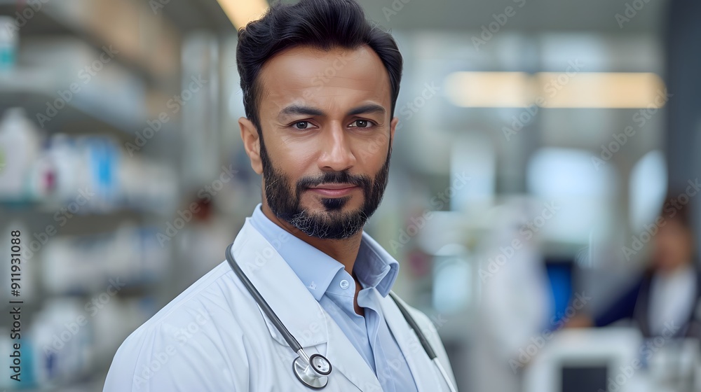 Confident Doctor in a Modern Clinic Confident Doctor in a Modern Clinic