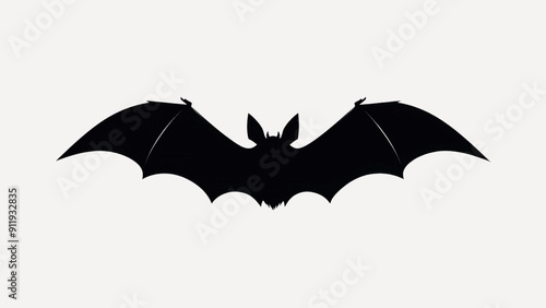 Silhouette bat wings spread