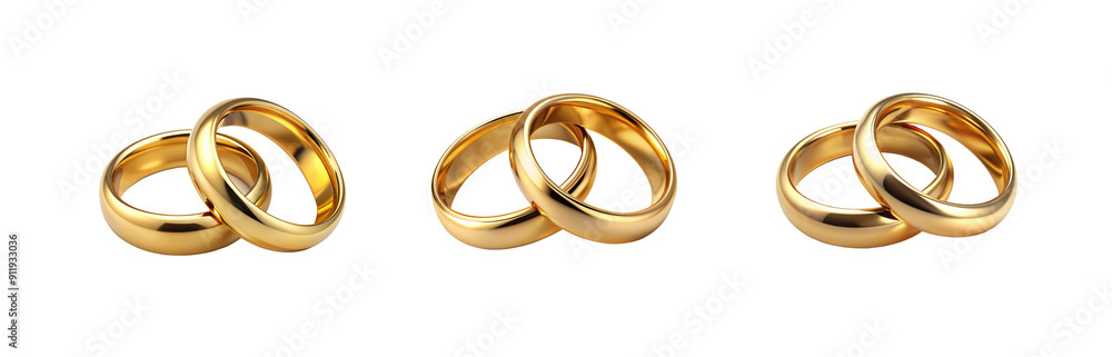 Transparent Background with Two White Wedding Rings Transparent Background with Two White Wedding Rings