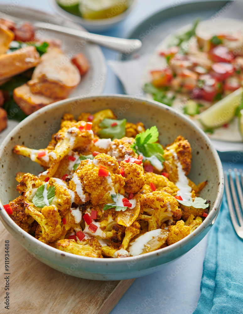 Spicy cauliflower with lemon yogurt Spicy cauliflower with lemon yogurt