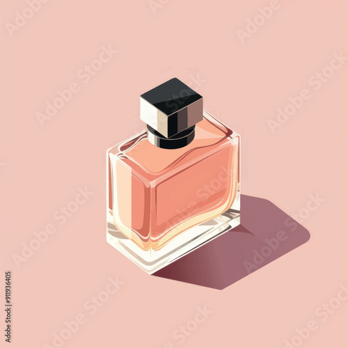 Elegant perfume bottle illustration