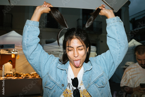 Playful Friend At Market