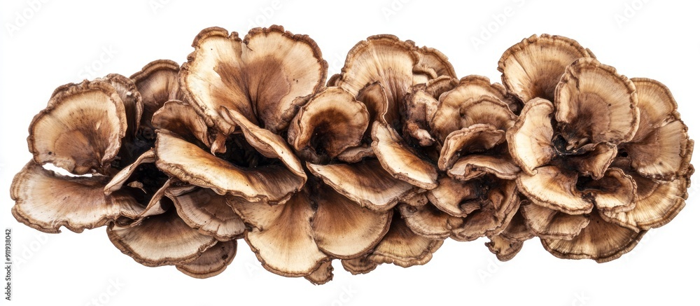 Cluster of Brown and White Shelf Mushrooms Cluster of Brown and White Shelf Mushrooms