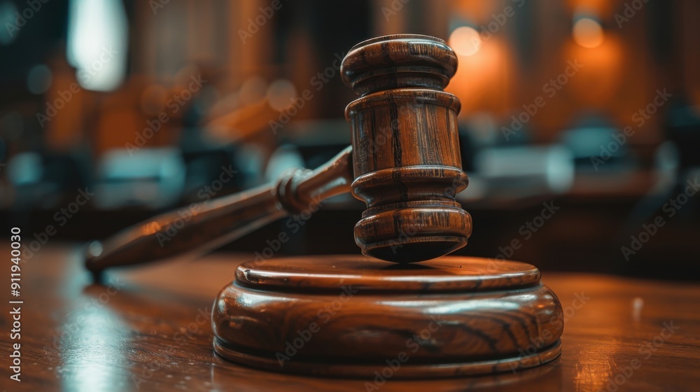 A richly toned wooden gavel commands attention, symbolizing justice, authority, and the weight of legal decisions. A richly toned wooden gavel commands attention, symbolizing justice, authority, and the weight of legal decisions.