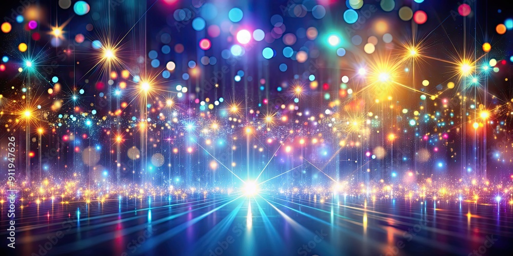 Fototapeta premium Glowing lights background with abstract patterns, glowing lights, background, abstract, shiny, illumination, vibrant