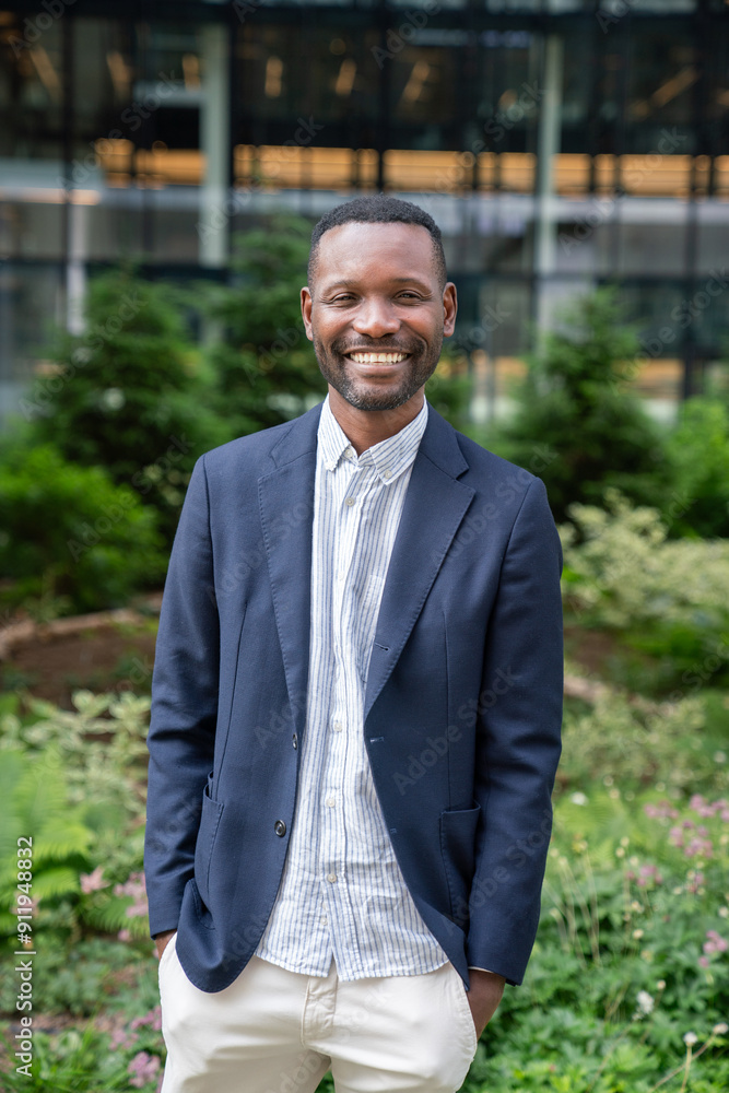 Businessman Portrait Smiling Outdoors Businessman Portrait Smiling Outdoors