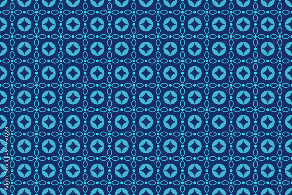 Classic Batik Seamless Pattern in Blue Color Classic Batik Seamless Pattern in Blue Color