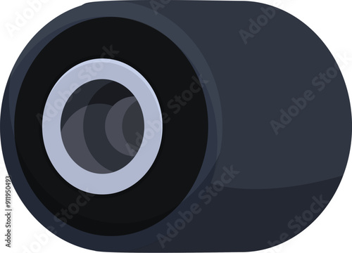 Isolated vector illustration of a silent bearing, a vibration isolator element