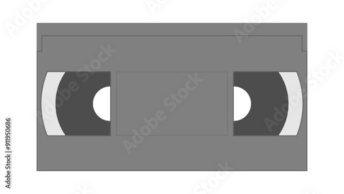 VHS・ビデオテープ　ベクターイラスト／透過PNG