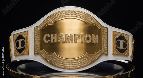 Luxurious Championship Belt Made of Gold photo