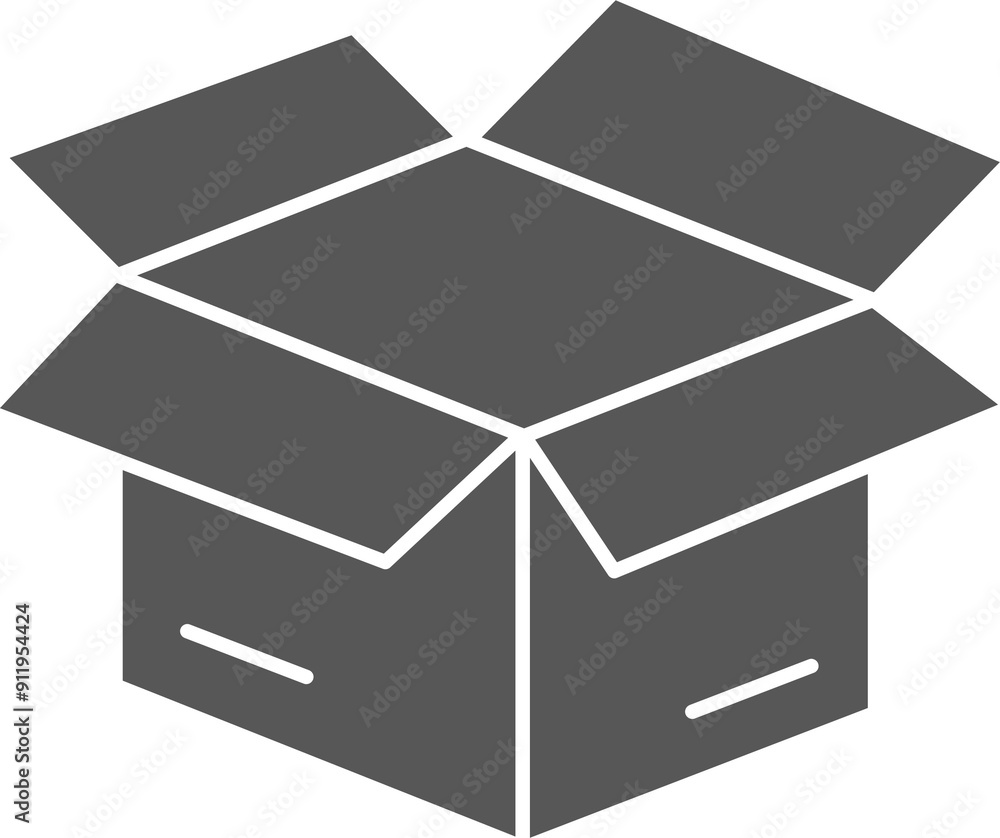 Box Packaging Icon Vector Template Flat Design on white background Box Packaging Icon Vector Template Flat Design on white background