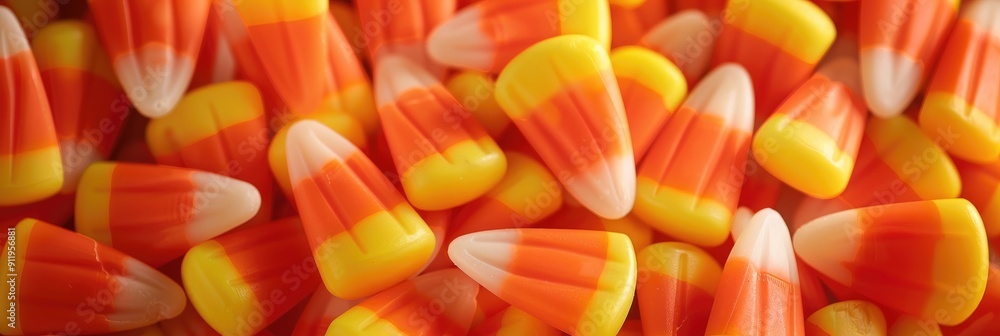Festive Greeting Card for Trick or Treaters with Orange and Yellow Candy Corn Festive Greeting Card for Trick or Treaters with Orange and Yellow Candy Corn