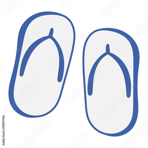 Beach sandals illustration