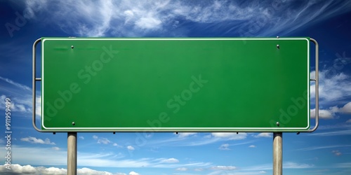 Blank green highway sign with cut out background, blank, green, highway sign, cut out, white background