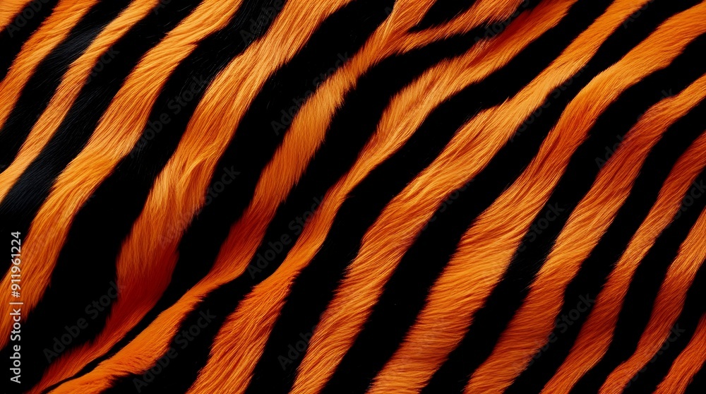 Orange and black striped tiger fur pattern suitable for backgrounds, textiles, fashion design, and wildlife-themed projects. Versatile and eye-catching design. Orange and black striped tiger fur pattern suitable for backgrounds, textiles, fashion design, and wildlife-themed projects. Versatile and eye-catching design.