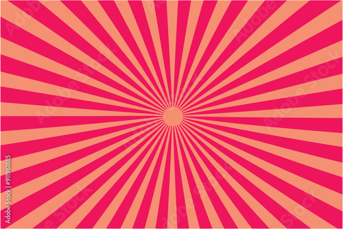 Abstract Red and coral sunburst light background, Red and coral sunburst background with sun rays, Red and coral sunburst background, Sunburst vector element