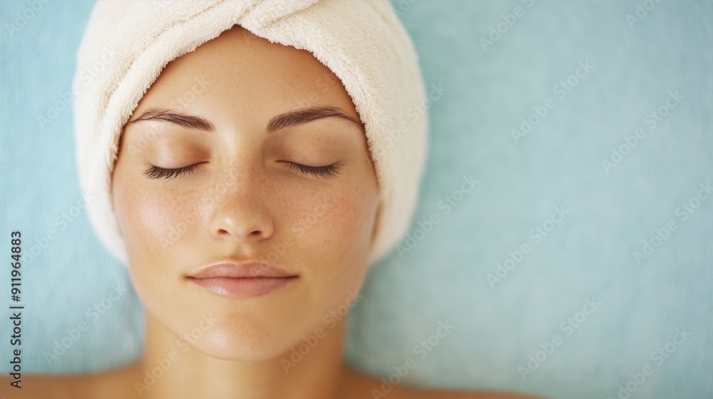 Client receiving a beauty skin treatment, enjoying relaxation and rejuvenation in a serene spa environment Client receiving a beauty skin treatment, enjoying relaxation and rejuvenation in a serene spa environment