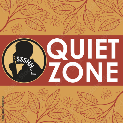 please quite zone signage vector illustration ready to print