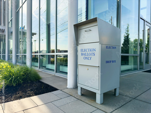 Ballot Box for Democratic Election at municipal building  photo